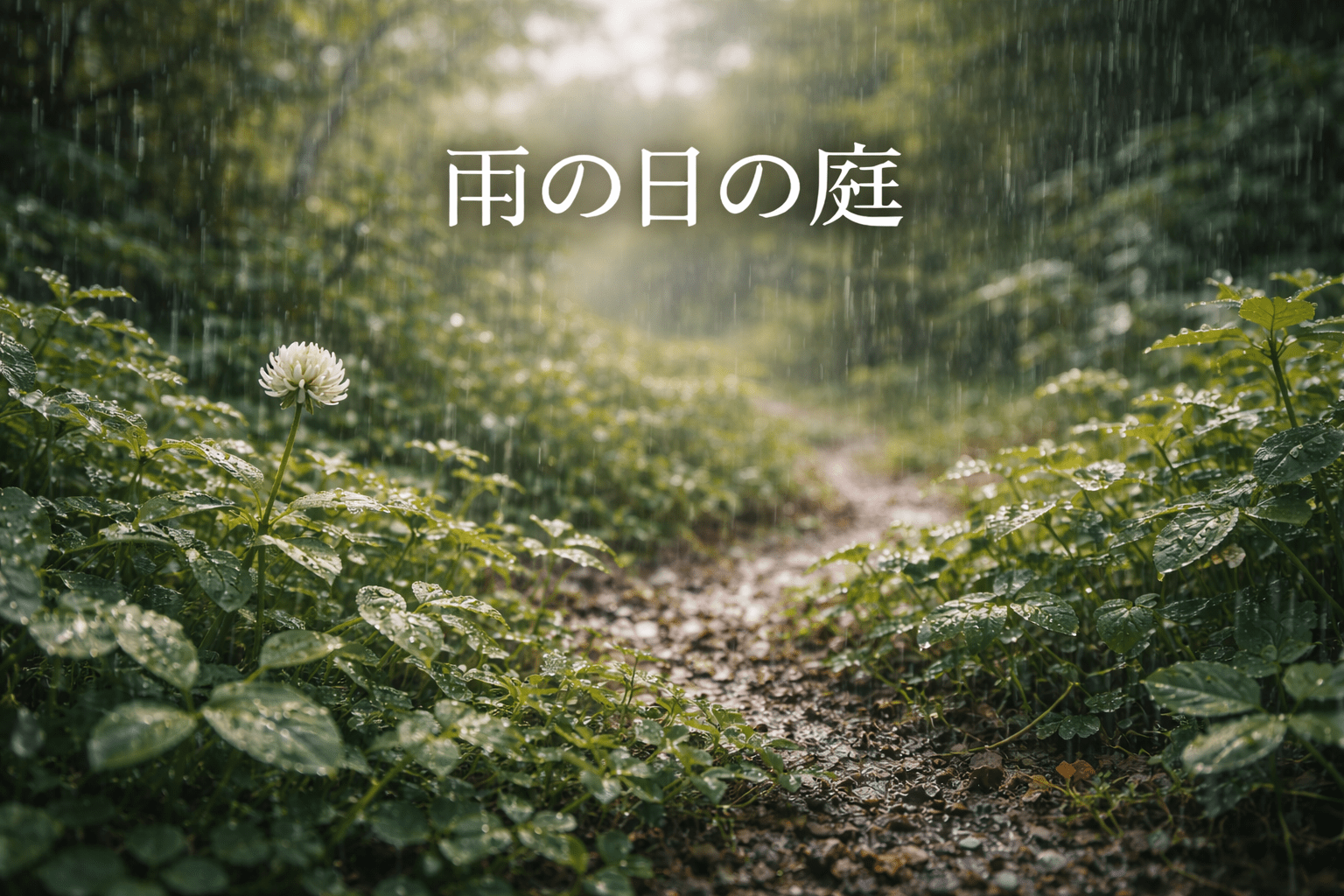 雨の日の庭