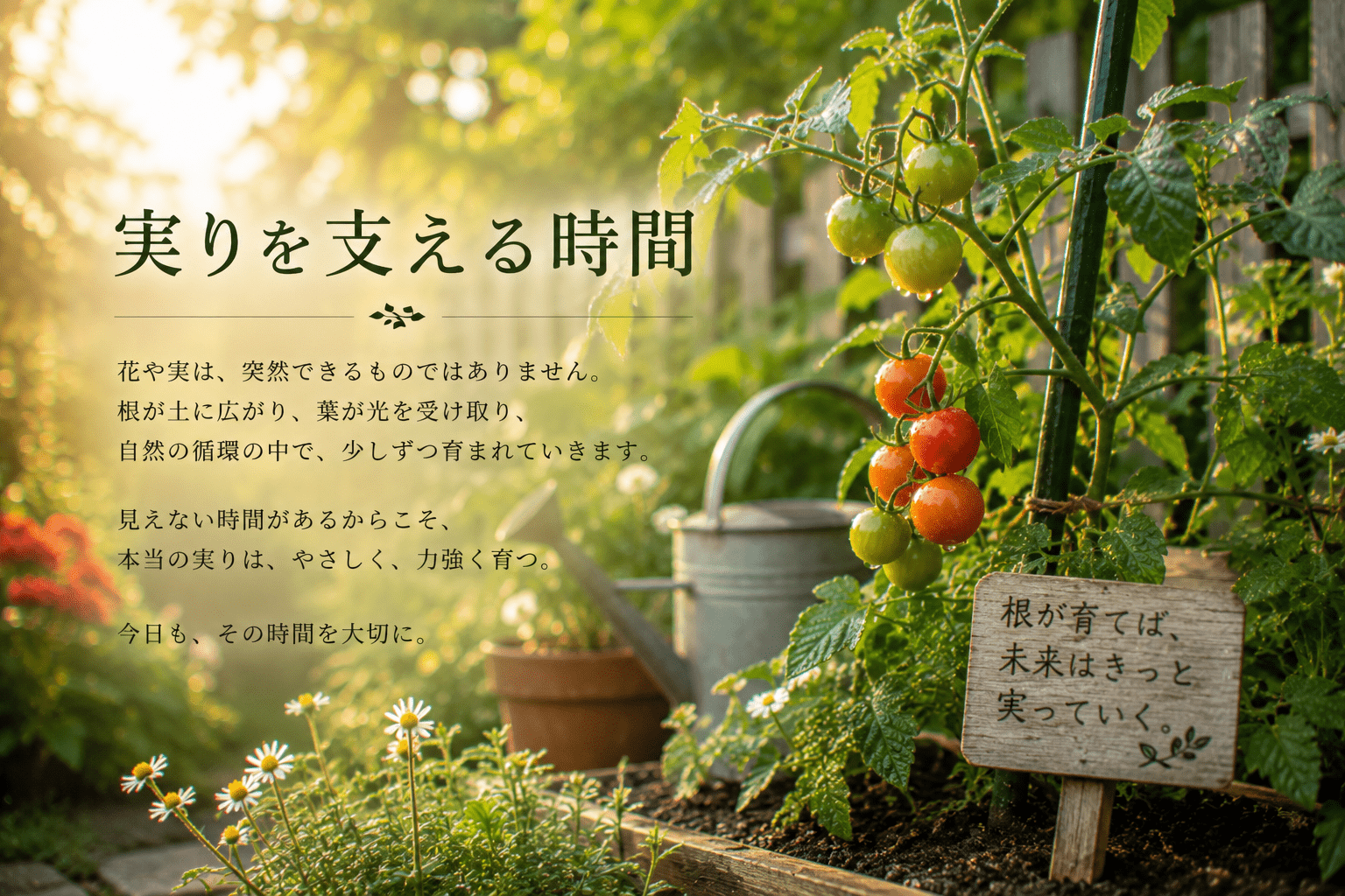 実りを支える時間