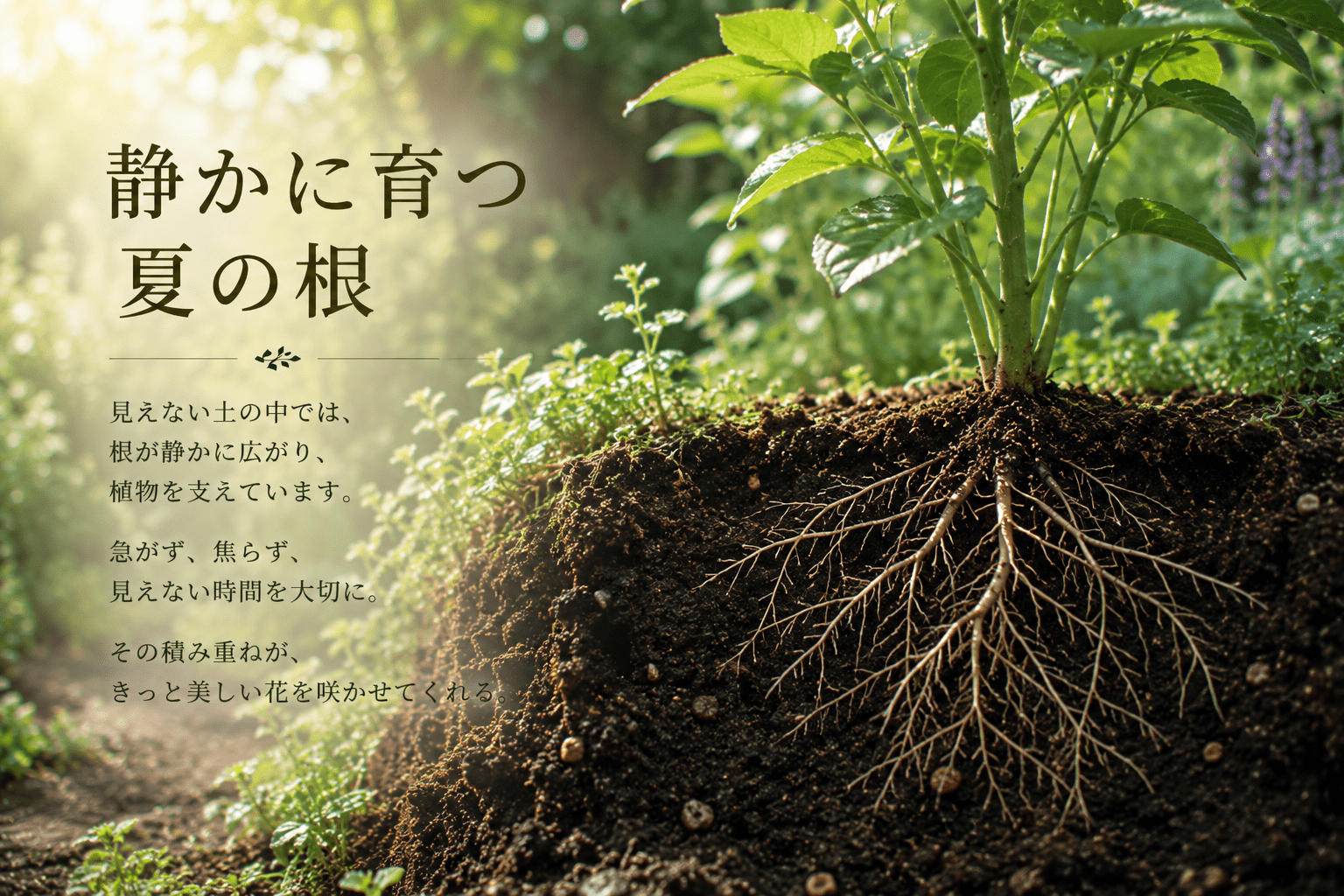 静かに育つ夏の根