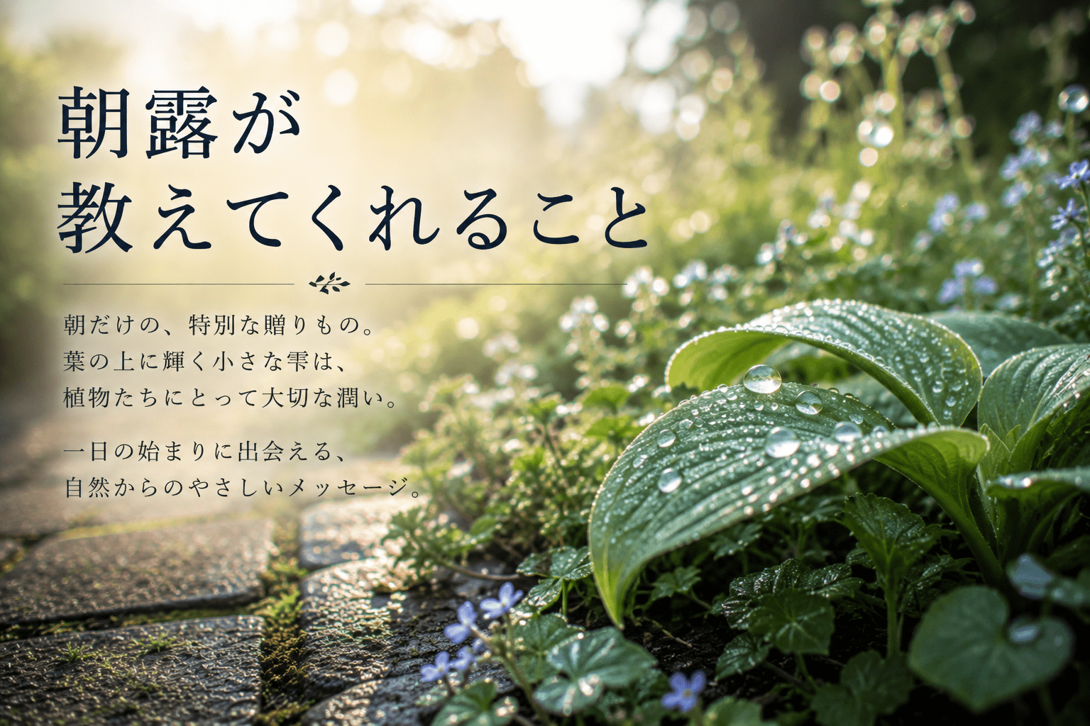 朝露が教えてくれること