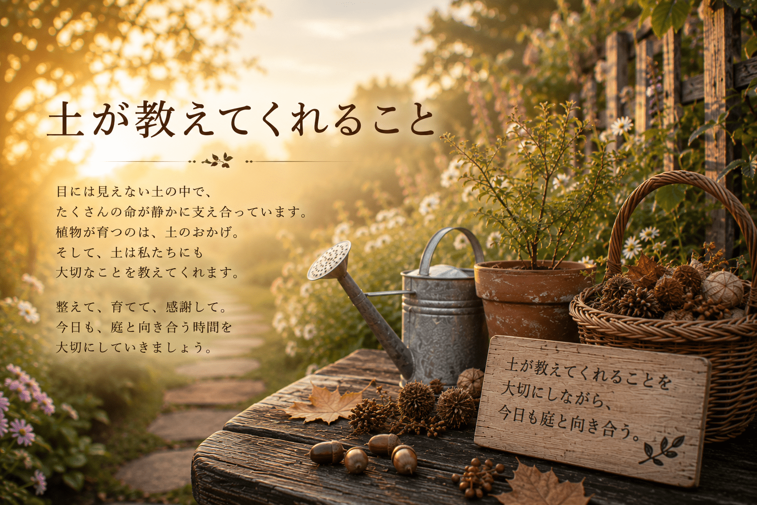 土が教えてくれること